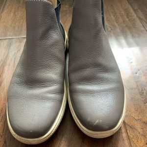 Grey leather J Slides Chelsea boot